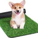TURSTIN Dog Grass Pee Pads 16 x 30 Inches Artificial Grass Pad for Dogs Fake Grass for Dogs Potty Training Indoor Outdoor Fake Turf Rugs for Puppy Housebreaking Supplies