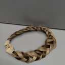 DIGUAN Wide Messy Braided Headband With Teeth Synthetic Hair Plaited Headband High Elasticity Braids Chunky Fishtail Braided Hair Band Hairpiece for Girls Women (Highlighted)