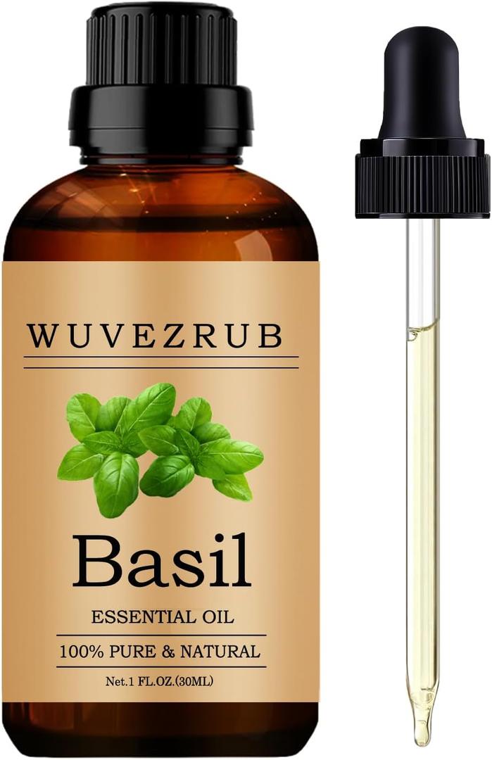 Basil Essential Oils, 30ML Pure and Natural Essential Oil for Aromatherapy Diffuser /1 Fl Oz- Basil