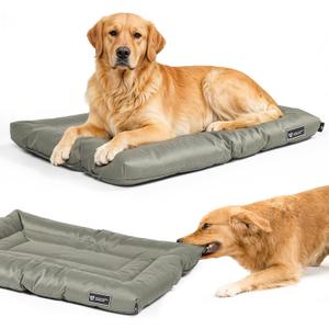 Dog Crate Mat – Chew Resistant Dog Bed for Crate, Soft Yet Durable Crate Pad Chew Proof Style, Machine Washable Dog Bed for Chewers, Extra Large 41 x 28 Inches