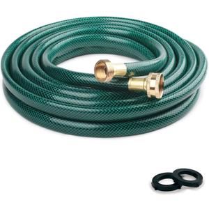 20FT PVC Garden Hose: LeakProof and Durable with 1/2" GHT Brass Fittings for Outdoor Watering and Lawn Sprinkling - Ideal for Homeowners and DIY Enthusiasts (Green)