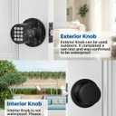 HIDALIFE Door Knob with Keypad, Door Knob with Lock, Keyless Entry Door Lock with Code for Front Door Garage Home Apartment, Matte Black