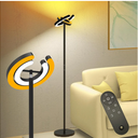 loor Lamp for Living Room, 75.5 Inch Tall Standing Lamp for Bedroom with 2 312° Rotatable Ring Lights, 36W Bright Stepless Dimmable LED Floor Light with Remote Control for Office Dining Room