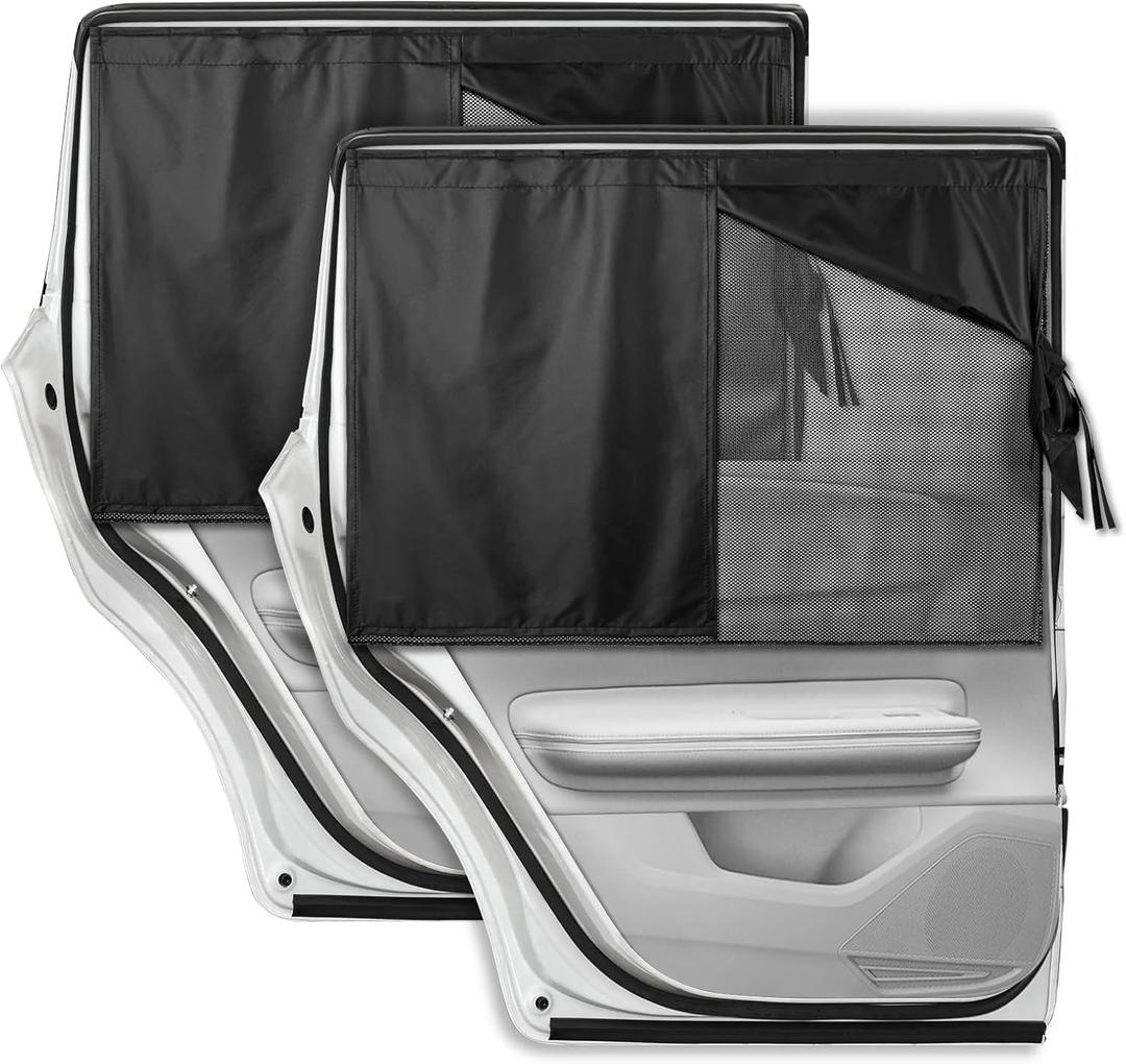 Car Window Shades, Magnetic Car Curtains for Back Windows, Automobile Sun Shade Covers Blocks Heat and UV Rays Glare for Baby Protection, Camping Accessories