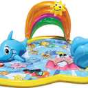 BANZAI Splish Splash Water Park JR, Length: 90 in, Width: 52 in, Height: 24 in, Junior Inflatable Outdoor Backyard Water Splash Toy, Multicolor