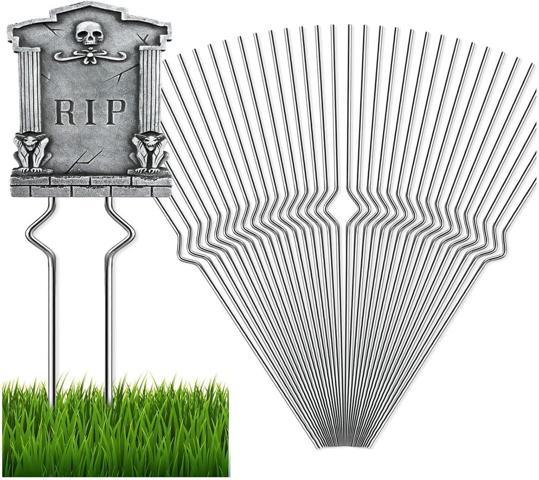 Yard Sign Stakes - 36 Pack Heavy Duty Metal Wire Stakes for Easter Garden Lawn Signs 13'' Alternative to H Frame for Corrugated Plastic Yard Signs Holder