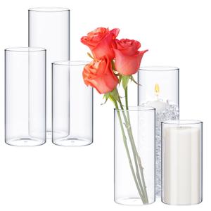 Didaey 36 Pcs Cylinder Vases for 3.4''Diameter Tall Vase, 6'',8'',10'' Tall