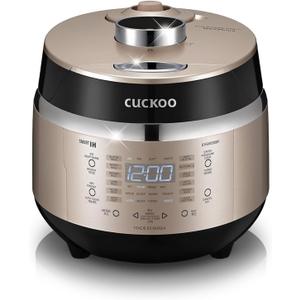 CUCKOO CRP-EHSS0309FG 3-Cup (Uncooked) / 6-Cup (Cooked) Induction Heating Pressure Rice Cooker with Nonstick Inner Pot, 16 Menu Modes, Fuzzy Logic Tech, 3 Voice Guide, Auto Clean (Gold)