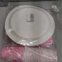 162PCS HOT Pink Happy Birthday Party Supplies Complete Set with Birthday Banner Paper Plates Cups Straw Napkins Spoon Fork knives Tablecloth for Women Girl Party Decorations Serve 20 Guests