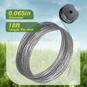 12 Pack 0.065" Trimmer Line Compatible with Greenworks Weed Wacker, 18Ft String Trimmer Refill Dual Line Weed Eater String Replacement Spool (10-Pack) Cap Cover(2-Pack)