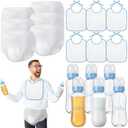 6 Sets Bottle Chug Baby Shower Games Juegos Para Plastic Baby Bottles Bibs Disposable Diapers Gender Reveal Games Baby Changing Diaper Race Game Decoration (Blue)