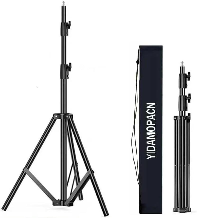 Heavy Duty Light Stand 9.2ft/280cm 10KG Max Load Spring Cushioned Aluminum Photography Light Stand with 1/4" Screw for Photography Softboxes Umbrella Studio Shooting (1 pack)