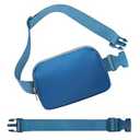 Frenou Waist Belt Bag Fashion Fanny Women Waist Pack With Adjustable Strap For Travel Running Hiking Walking Blue with rope