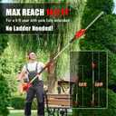 20-Inch Cordless Pole Hedge Trimmer Compatible with Milwaukee M18 Battery(No Battery), 14.5FT Reach &150 Adjustable Head, Cuts 3/4 Branches, Lightweight Electric Hedge Trimmer with Extension Pole