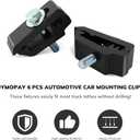Aluminum Mounting Clamps 1112514 Tonneau Cover clampsTruck Cover, Cap Clamps 6PCS Black