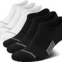 PAPLUS No Show Socks Men 6 Pairs, Non Slip Cushioned Athletic Low Cut Socks with Arch Support (Large-X-Large)