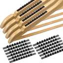 200 Pcs Non Slip Rubber Clothes Hanger Grips Adhesive Clothing Hanger Grip 2.8 x 0.2 Inch Clothes Hanging Accessories with Fins Strips Grippers for Home Stores Use (Black)