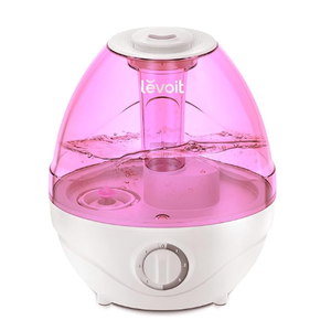 LEVOIT Humidifiers for Bedroom Large Room (2.4L Water Tank), Cool Mist for Home Whole House, Adjustable 360° Rotation Nozzle, Ultrasonic, Auto Shutoff, Night Light, BPA-Free, Pink