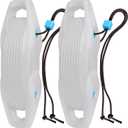 Boat Fenders Easy to Install Bumper for Docking Ideal Fender for Pontoon, Bass, Jet Ski and Fishing Boats (Light Gray)