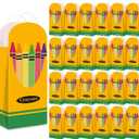 Yeyeplum 24 Pcs Back to School Crayon Box Gift Bag Bulk Crayon Box Goodie Bags with handle First day of School Party Favors for kindergarten Preschool Teacher