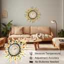 pealstar Large Outdoor Thermometer Waterproof Wall Thermometer Decorative Metal Sun Outdoor Thermometers for Patio Garden Yard Living Room Decor