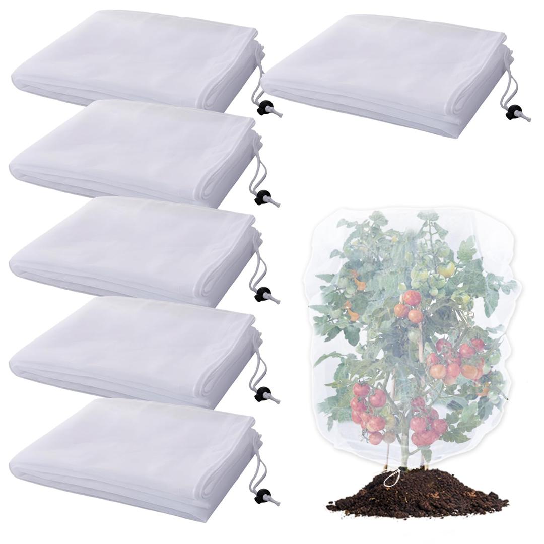 Acostop 4 Pcs 4.6x6ft Insect Bird Garden Netting for Protecting Plant