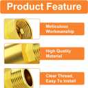GASHER 1PCS Brass Check Valve DN25 1" Female and Male Thread, Backflow Prevention, One Way Check Valves