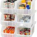 Akro-Mils ReadySpace Large Stackable Plastic Storage Bins, 6-Pack, Clear
Open-Front Stackable Bins For Garage, Pantry, Closet & Office, 14,8"L X 8"W X 7"H, Nests When Empty, Durable Plastic,