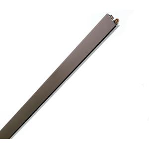 Automatic Screw-on weatherstrip - Rubber Closure - Stainless Steel Inner Mechanism and Brass Stop - Self-Leveling - Can be Cut to Size - 1 m - Bronze - Aluminium