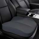 Hovom Car Seat Cushion, Wedge Memory Foam Car Cushion for Driving Seats, Non-Slip Adult Booster Seat Cushions Pad for Driver, Raise Height to Improve Driving Vision & Tailbone Pain Relief (Gray)