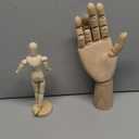 Pack of 2 12" Art Drawing Hand Model,8" Artist Wooden Mannequin Figure Human People Dolls Manikin Supplies Stop Motion Figure Kit, Wooden Tools Posable Figure for Drawing, Painting, Sketching