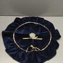 Mini Christmas Tree Skirt Velvet Plush Tiny 20 Inch Navy Blue Vintage Christmas Tree Skirts Luxury Miniature Farmhouse Xmas Decorations for Home Party Winter