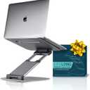 Lifelong Ergonomic Adjustable Laptop Stand for Desk - Height Up to 20" Portable Computer Laptop Riser Holder, Fits All MacBook Air & 10 15 17 Inches Laptops, Back to School Gift for Men & Women