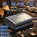 Grounding Sheets Queen Size, 20% Pure Silver Fiber + 80% Organic Cotton, Grounded Sheet Earth Connected Bedding Fitted Earth Sheets