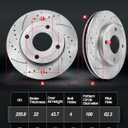 Front Rotors Compatible with Accent [ 2012-2017 ] Brake Rotor Kit