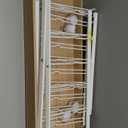 Forbena Floating Shelves for Wall with Rail, White and Natural Wood Nursery Book Shelves for Baby Girls Boys Kids Room Bedroom, Hanging Bookshelves Wall Mounted for Books, Toys, Bathroom (Set of 2)