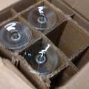 Libbey Paneled Stemmed Wine Glasses Set of 4, 13.5 Oz Fine Ribbed Line Clear Glasses, All Purpose Glasses for Wine, Cocktails and Spritzers