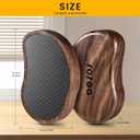 BEZOX Glass Foot File - Nano-Glass Pumice Stone Foot Scrubber, Heel File Callus Remover for Silky Smooth Feet, Portable Pedicure Tool for Summer & Vacation - Walnut Wood Handled