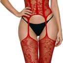 Sexy Lingerie for Women Fishnet Bodystocking, Plus Size Lingerie Crotchless Bodysuit Sexy Tights, One Size