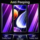 MAYtobe [2-Pack Privacy Screen Protector Designed for Samsung Galaxy S25 Ultra Anti-Blue Light Tempered Glass, Purple Anti-Spy, Eye Protection, Colorful Gradient