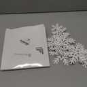 Bucherry 12 Pcs Wooden Snowflake Table Decor 3D Snowflake Tabletop Signs and Centerpiece for Christmas Xmas Winter Wonderland Decorations Home Party(White)