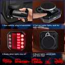 Wireless Trailer Lights Magnetic, New Rechargeable LED Trailer Light Kit with Brake Lights, Turn Signals and Reverse Lights for Towing Truck Camper RV Boat