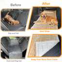 Dog Car Seat Cover for Back Seat, Dog Bed for Car, Fit for Backseat Extenders, Car Seat Protector, Nonslip Soft Durable for Cars Trucks and SUVs (Light Brown, 24.8"*54")