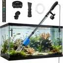 6-in-1 Electric Aquarium Gravel Cleaner  530GPH Powerful Fish Tank Vacuum with Water Changer, Sand Washer & Debris Remover, Quiet 32W Pump with Telescopic Pole for Freshwater (Blue)