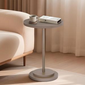 Drink Table, Small Pedestal Side Tables for Small Spaces, Wood Round Martini Table for Outdoor, Living Room and Bedroom, Brown