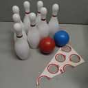 Kids Bowling Set - 10 White Plastic Pins & 2 Lightweight Bowling Balls - Family Fun Indoor & Outdoor Toddler Bowling Set Game for Boys & Girls, Educational & Active Play Toy, Birthday Gift Ages 3+