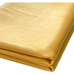 Faux Leather Fabric 1 Yard 54" x 36" Soft Solid Color Crafts Material 0.9mm Thick Perfect for Upholstery Covers, Bags, Leather Clothing and Accessories (Yellow)