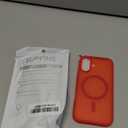 SUPFINE Magnetic for iPhone 16 Case (Compatible with MagSafe) (Military Grade Drop Protection) Slim Translucent Matte Shockproof Phone Cover,Red