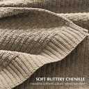 EVERGRACEHOME Chunky Chenille Knit Throw Blanket, Hearth Taupe, 50" x 60"
