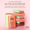 Pixi On-the-Glow Bronze - BeachGlow, Hydrating Tinted Moisture Bronzer Stick with Ginseng, Aloe Vera & Fruit Extracts, For Cheeks & Lips, 19g / 0.6oz, Paraben-Free